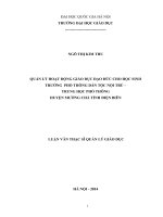 Quản lý hoạt động giáo dục đạo đức cho học sinh trường phổ thông dân tộc nội trú   trung học phổ thông huyện mường chà tỉnh điện biên 