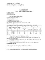 Bài tập lớn thiết kế nền mặt đường