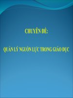 Quản lý nguồn nhân lực trong giáo dục