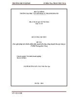 Đề cương chi tiết ĐỀ TÀI: Các giải pháp tài chính nhằm đẩy mạnh tiêu thụ, tăng doanh thu tại công ty TNHH Poongchin Vina