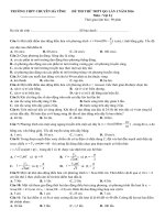 đề thi thử lý THPT có đáp án 2016 hay