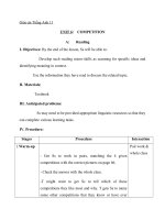 Giáo án Tiếng Anh 11 Unit 6: Competitions