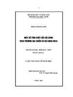 LUẬN văn một số TÍNH CHẤT của độ CONG THEO PHƯƠNG HAI CHIỀU và độ CONG RICCI 