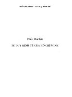 Hồ chí minh tư duy kinh tế phần 2