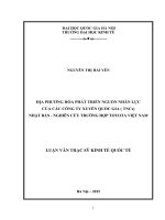 ĐỊA PHƯƠNG hóa PHÁT TRIỂN NGUỒN NHÂN lực của các CÔNG TY XUYÊN QUỐC GIA ( TNCs) NHẬT bản   NGHIÊN cứu TRƢỜNG hợp TOYOTA VIỆT NAM 