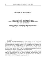 QCVN 04  04 : 2012BNNPTNT: Quy chuẩn kỹ thuật quốc gia  Công trình thủy lợi  Khoan nổ mìn đào đá  Yêu cầu kỹ thuật