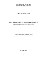 Phát triển năng lực tự học cho học sinh lớp 12 thông qua dạy học chủ đề số phức 