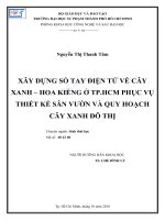 Xây dựng sổ tay điện tử về cây xanh – hoa kiểng ở TP HCM phục vụ thiết kế sân vườn và quy hoạch cây xanh đô thị 