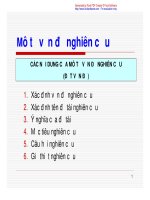 bài giảng môn phương pháp nghiên cứu khoa học bài 3 xác định vấn đề mục tiêu câu hỏi và giả thiết 
