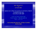 LUẬN văn KHẢO sát CÔNG tác QUẢN lý sử DỤNG THUỐC tại BỆNH VIỆN 354 