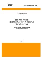 TCVN 9158:2012: Công trình thủy lợi  Công trình tháo nước  Phương pháp tính toán khí thực 