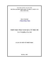 Triết học phật giáo qua tứ diệu đế và ý nghĩa của nó 