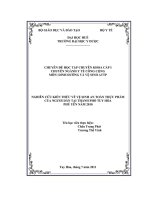 ĐỀ tài NGHIÊN cứu KIẾN THỨC về vệ SINH AN TOÀN THỰC PHẨM của NGƯƠI dân tại THÀNH PHỐ TUY hòa TỈNH PHÚ yên 