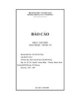 BÁO cáo THỰC tập tốt NGHIỆP môn hóa dược   dược lý 