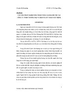 CHUYÊN đề các GIẢI PHÁP MARKETING NHẰM NÂNG CAO DOANH THU tại CÔNG TY TNHH THƯƠNG mại và DỊCH vụ kỹ THUẬT hải THỊNH 