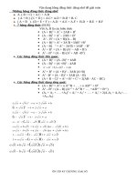 HỆ THỐNG KIẾN THỨC CƠ BẢN TOÁN 9