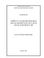 Nghiên cứu chế tạo đột biến điểm nhằm sàng lọc đột biến ở gen ND6 và MT TK liên quan đến bệnh ty thể 