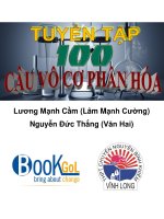 Tuyển tập 100 câu vô cơ phân hóa