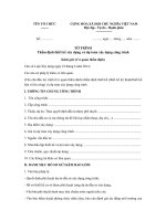 Tờ trình thẩm định thiết kế xây dựng và dự toán xây dựng công trình