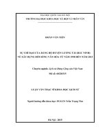 Sự chỉ đạo của đảng bộ huyện lương tài (bắc ninh) về xây dựng đời sống văn hóa từ năm 1998 đến năm 2013 
