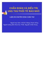 LUẬN án CHẨN đoán và điều TRỊ UNG THƯ PHỔI tế bào NHỎ (SLIDE) 