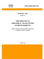TCVN 9157:2012: Công trình thủy lợi  Giếng giảm áp  Yêu cầu thi công, kiểm tra và nghiệm thu 