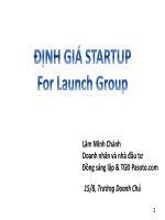 Định giá start up mới