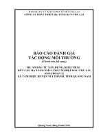 Đánh giá tác động môi trường KCN bac chu lai (gd2) 184 5ha
