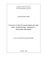 Ứng dụng lí thuyết graph trong dạy học phần di truyền học, sinh học 12 trrung học phổ thông 