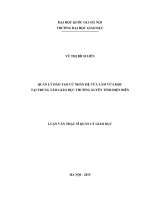 Quản lý đào tạo cử nhân hệ vừa làm vừa học tại trung tâm giáo dục thường xuyên điện biên 