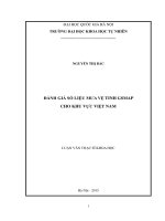 Đánh giá số liệu mưa vệ tinh GSMaP cho khu vực việt nam 