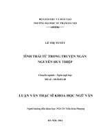 LUẬN VĂN THẠC SĨ NGỮ VĂN: TÌNH THÁI TỪ TRONG TRUYỆN NGẮN  NGUYỄN HUY THIỆP
