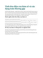 Tính đơn điệu của hàm số và các dạng toán thường gặp