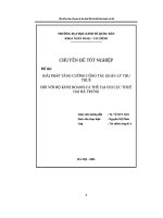 GIẢI PHÁP TĂNG CƯỜNG QUẢN lý THU THUẾ đối với hộ KINH DOANH cá THỂ tại CHI cục THUẾ HAI bà TRƯNG hà nội 