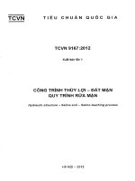 TCVN 9167:2012: Công trình thủy lợi  Đất mặn  Quy trình rửa mặn 