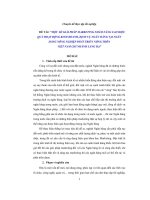 CHUYÊN đề một số GIẢI PHÁP MARKETING NHẰM NÂNG CAO HIỆU QUẢ HOẠT ĐỘNG KINH DOANH DỊCH vụ NGÂN HÀNG tại NGÂN HÀNG NÔNG NGHIỆP và PHÁT TRIỂN NÔNG THÔN VIỆT NAM CHI NHÁNH LÁNG hạ 