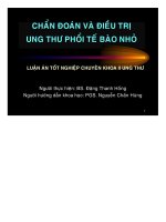 LUẬN án CHẨN đoán và điều TRỊ UNG THƯ PHỔI tế bào NHỎ 