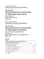 Mối quan hệ giữa vua và quan trong tư tưởng chính trị của hàn phi 