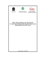 ĐỀ tài THỰC TRẠNG PHÁP LUẬT về PHÁ sản và VIỆC HOÀN THIỆN môi TRƯỜNG PHÁP LUẬT KINH DOANH tại VIỆT NAM 