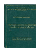 Chất lượng dịch vụ tại bệnh viện nguyễn tri phương năm 2010