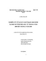 LUẬN văn tỷ lệ BỆNH SUY GIÁP TRẠNG bẩm SINH tại một số TỈNH PHÍA bắc 