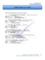 TOEIC part 2 (2)  KEY  vũ mai phương