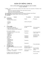 Giáo án Tiếng Anh 12 unit 16: The Association of Southest Asian nations