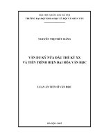 Văn du ký nửa đầu thế kỷ XX và tiến trình hiện đại hóa văn học 