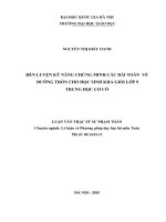 Rèn luyện kỹ năng chứng minh các bài toán về đường tròn cho học sinh khá giỏi lớp 9 – trung học cơ sở 