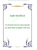 Cơ chế quản lý tài sản công trong khu vực hành chính sự nghiệp ở việt nam 