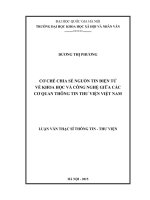 Cơ chế chia sẻ nguồn tin điện tử về khoa học và công nghệ giữa các cơ quan thông tin   thư viện việt nam 