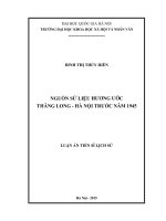 Nguồn sử liệu hương ước thăng long   hà nội trước năm 1945 