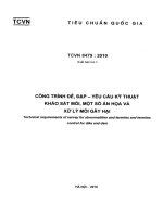 TCVN 8479:2010  Công trình đê, đập  Yêu cầu kỹ thuật khảo sát mối, một số ẩn họa và xử lý mối gây hại 