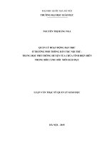 Quản lý hoạt động dạy học ở trường phổ thông dân tộc nội trú  trung học phổ thông huyện tủa chùa   điện biên trong bối cảnh đổi mới giáo dục 